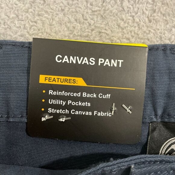 NEW Colorado Clothing Mens 32x3 Canvas Work Pants Blue Durable Stretch Fabric - Picture 6 of 9